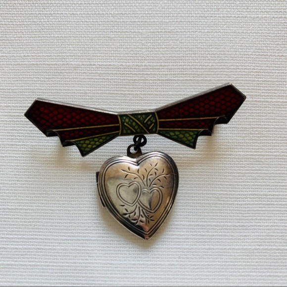 VINTAGE Silver Locket Brooch - So Unique & Stunning - Picture 3 of 9